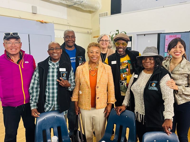 Staff and Barbara Lee